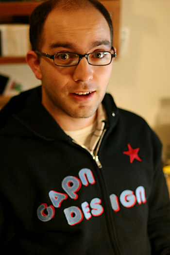 Me in my new Capn Design sweatshirt